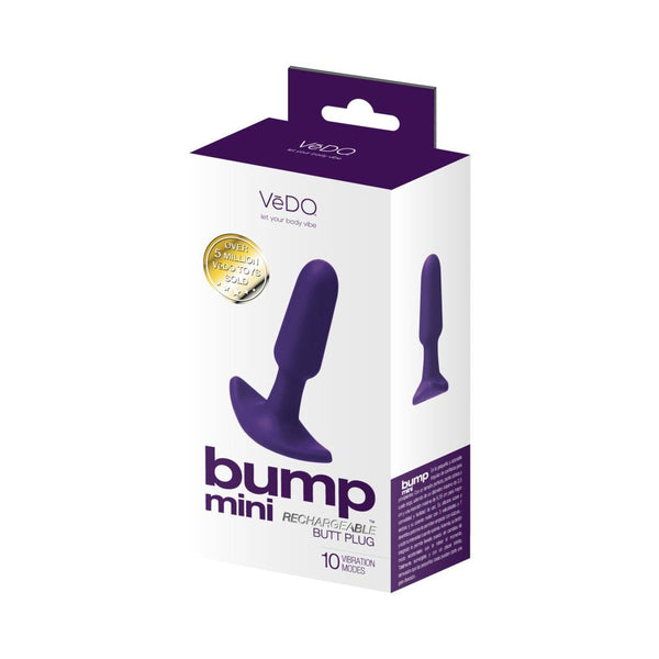 VeDO Bump Mini Rechargeable Anal Plug Purple - TruLuv Novelties