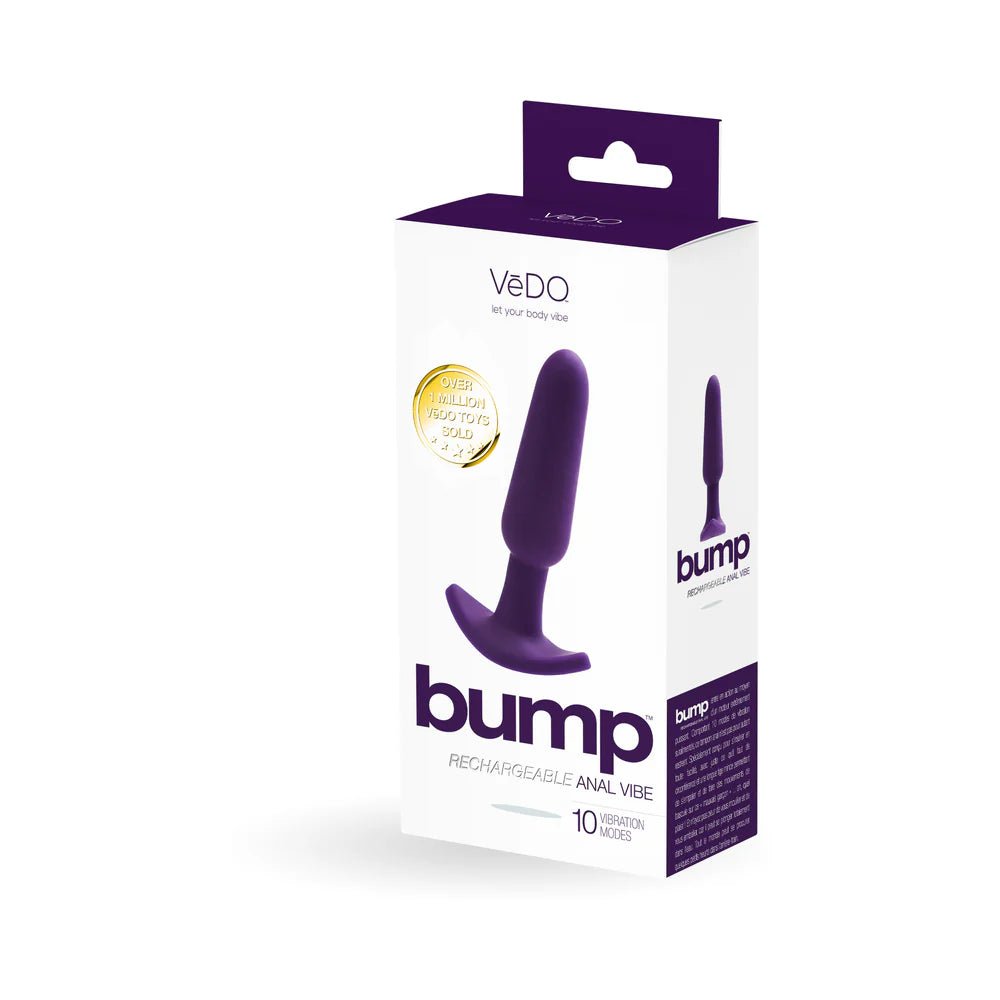 VeDO Bump Rechargeable Anal Vibe - Deep Purple - TruLuv Novelties