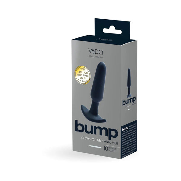 VeDO Bump Rechargeable Anal Vibe - Just Black - TruLuv Novelties