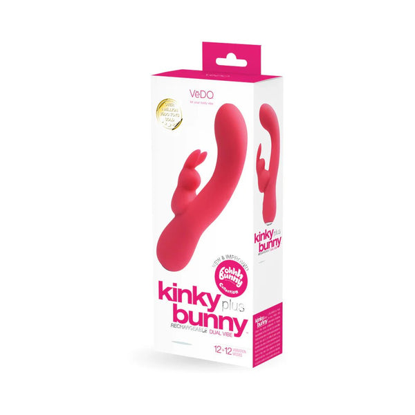 VeDO Kinky Bunny Rechargeable Rabbit Vibrator - Pretty In Pink - TruLuv Novelties
