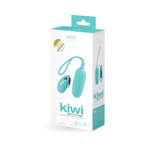 Vedo Kiwi Rechargeable Insertable Tease Me Turquise Bullet - TruLuv Novelties