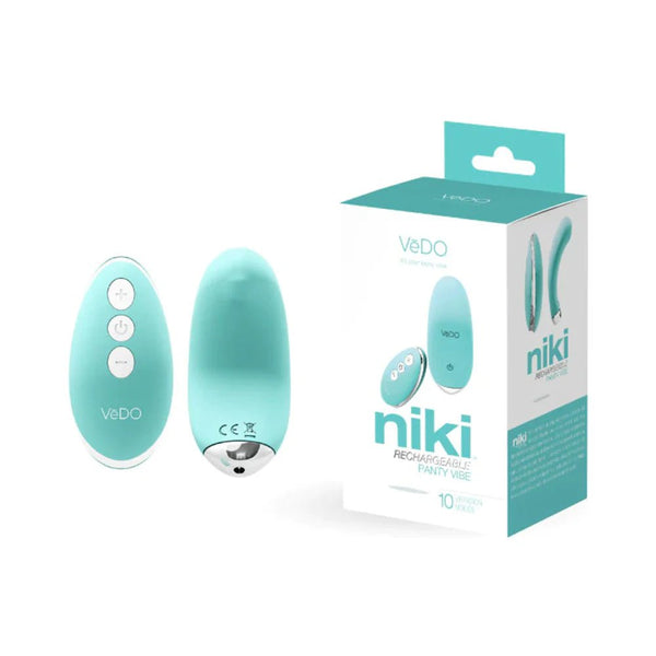VeDO Niki Rechargeable Panty Vibe Tease Me Turquoise - TruLuv Novelties