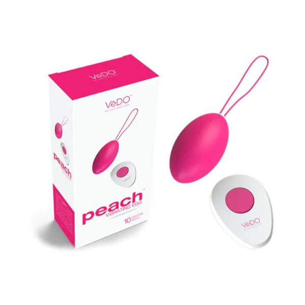 VeDO Peach Rechargeable Egg Vibe - Foxy Pink - TruLuv Novelties