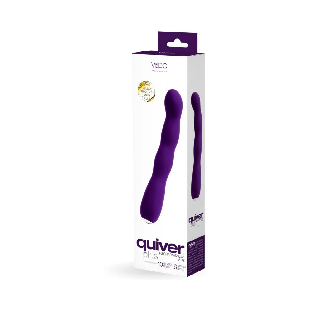 VeDO Quiver Plus Rechargeable Vibe Deep Purple - TruLuv Novelties