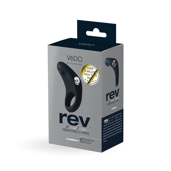 VeDO Rev Rechargeable Vibrating C - Ring Black - TruLuv Novelties