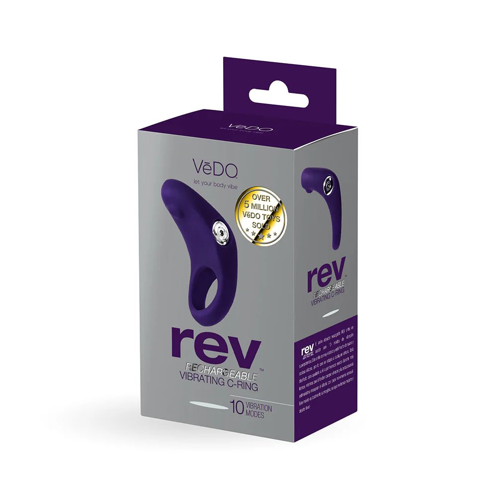 VeDO Rev Rechargeable Vibrating C - Ring Purple - TruLuv Novelties
