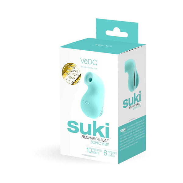 Vedo Suki Sonic Suction Rechargeable Vibrator Tease Me Turquoise - TruLuv Novelties