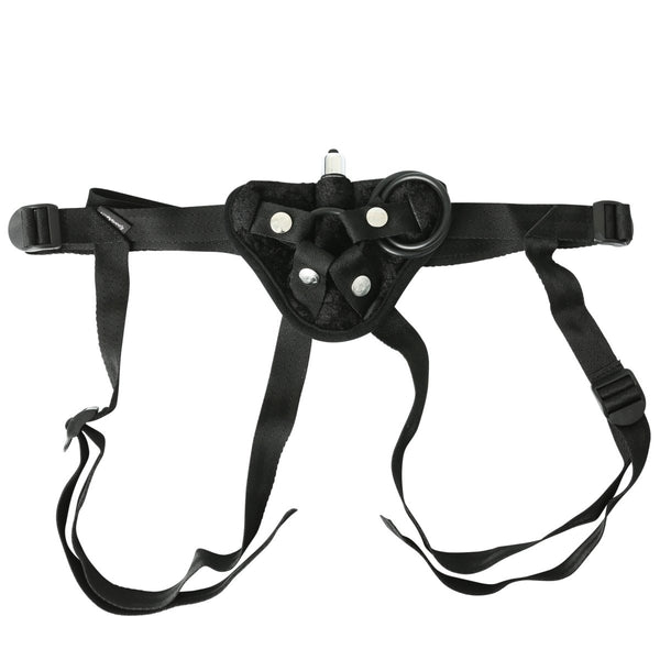 Vibrating Black Velvet Strap On - TruLuv Novelties