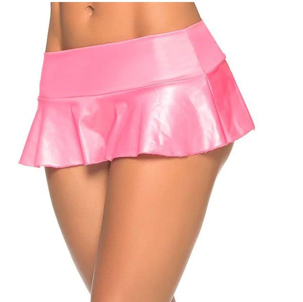 Wet Ruffle Skirt - Small/medium - Wet Pink - TruLuv Novelties
