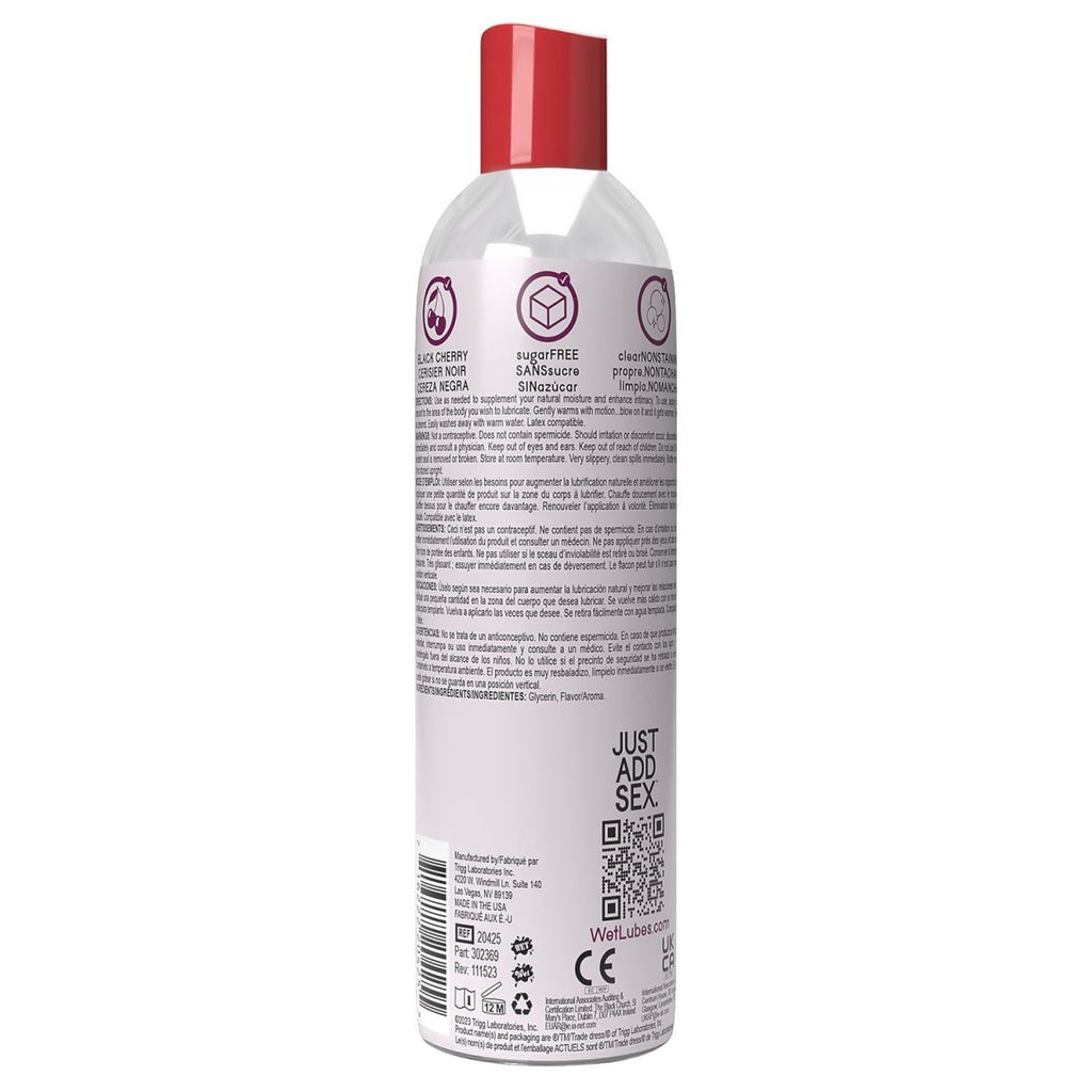 Wet Warming Fun Flavors - Black Cherry - 4 in 1 Lubricant 4 Oz - TruLuv Novelties