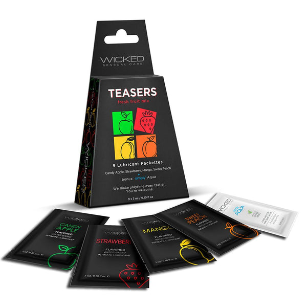Wicked Teasers Fresh Fruit Mix 3 ml 9 Packs/Box - TruLuv Novelties