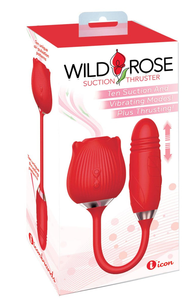 Wild Rose Suction Thruster - Red - TruLuv Novelties