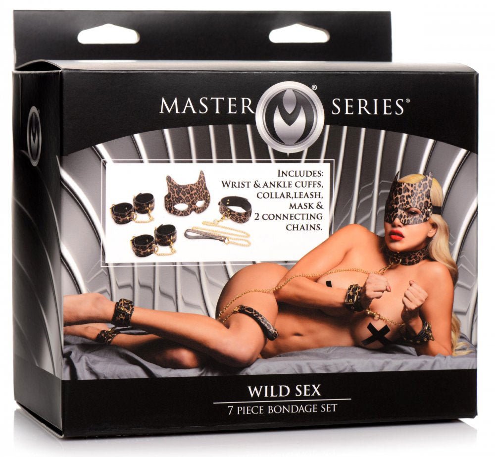 Wild Sex 7 Piece Bondage Set - Brown - TruLuv Novelties