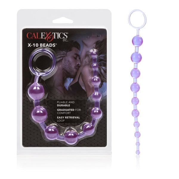 X - 10 Beads - Purple - TruLuv Novelties