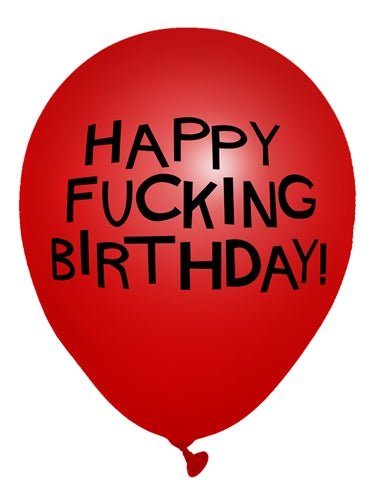 X - Rated Birthday Party Balloons 8 Count - TruLuv Novelties
