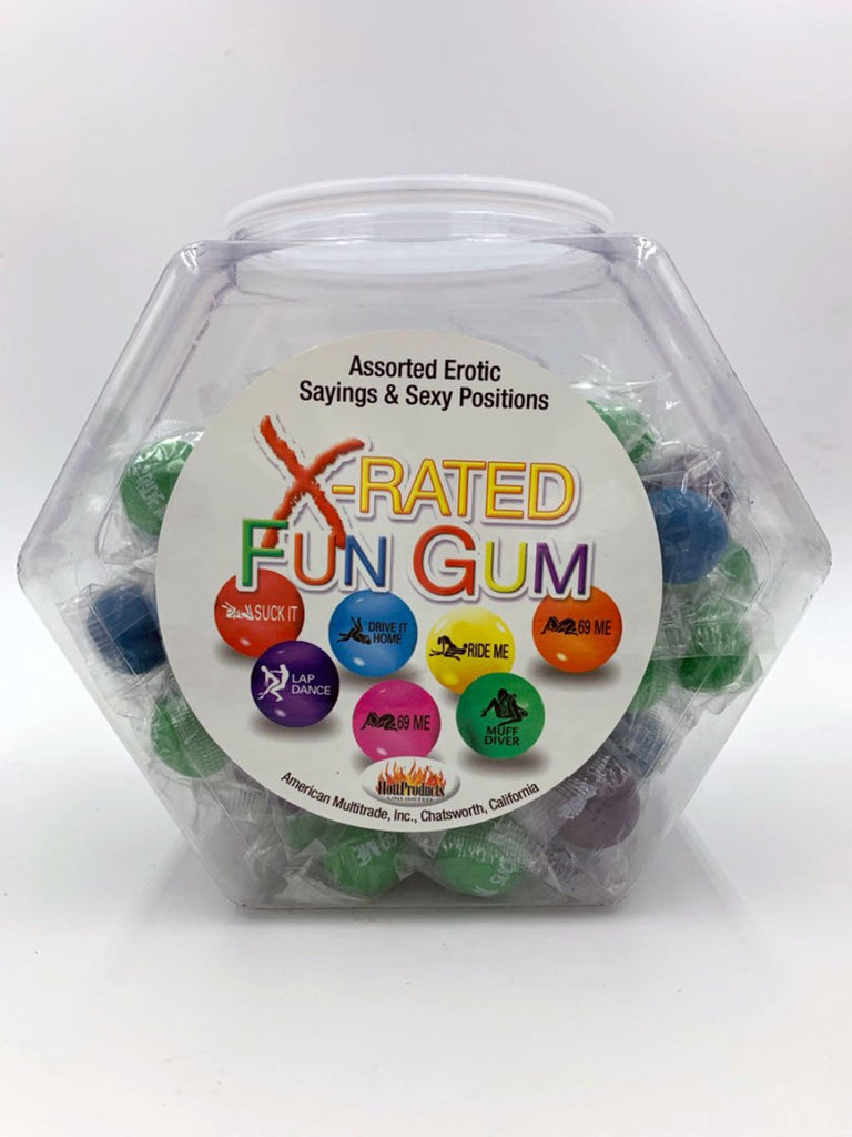 X-Rated Fun Gum - 90 Piece Bowl - Assorted - TruLuv Novelties