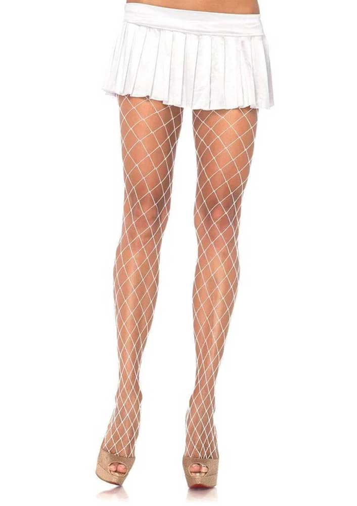 Xena Spandex Diamond Tights - One Size - White - TruLuv Novelties