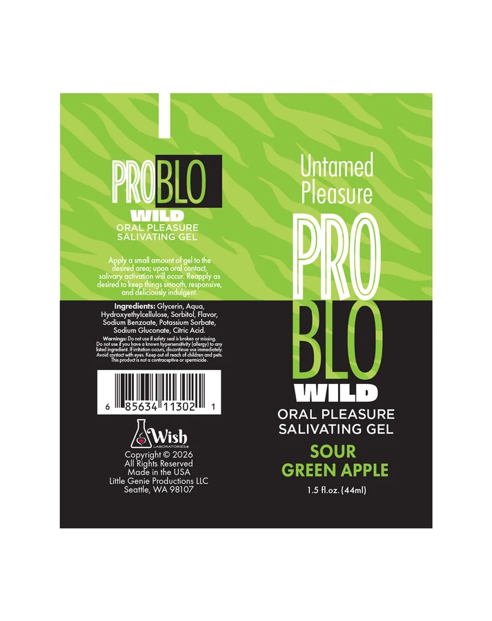 Problo Wild, Oral Pleasure Salivating Gel, Sour Green Apple 1.5oz