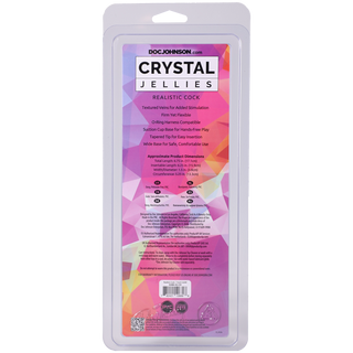 Crystal Jellies - Realistic Cock - 7 Inch Clear